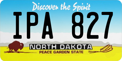 ND license plate IPA827