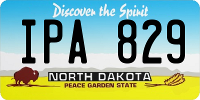 ND license plate IPA829
