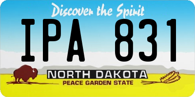 ND license plate IPA831