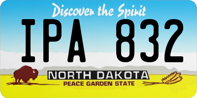 ND license plate IPA832