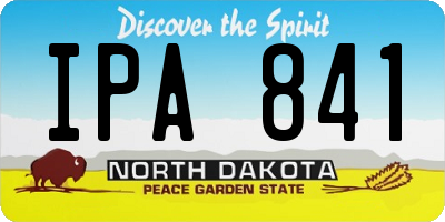 ND license plate IPA841
