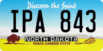 ND license plate IPA843