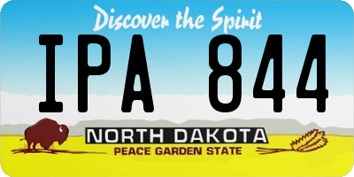 ND license plate IPA844