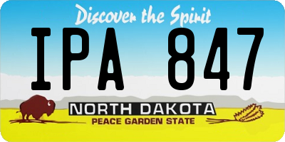 ND license plate IPA847