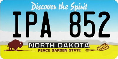 ND license plate IPA852