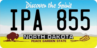ND license plate IPA855
