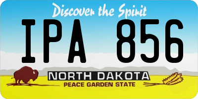 ND license plate IPA856