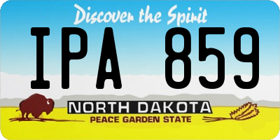 ND license plate IPA859