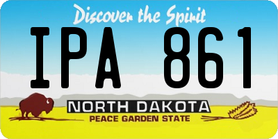 ND license plate IPA861