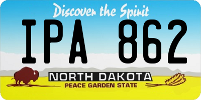 ND license plate IPA862