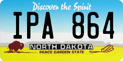 ND license plate IPA864