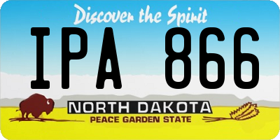 ND license plate IPA866