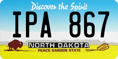 ND license plate IPA867