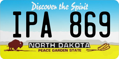ND license plate IPA869