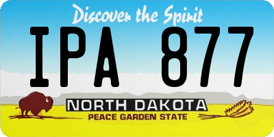 ND license plate IPA877