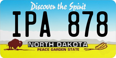ND license plate IPA878