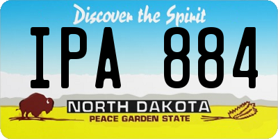 ND license plate IPA884