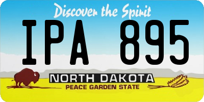 ND license plate IPA895