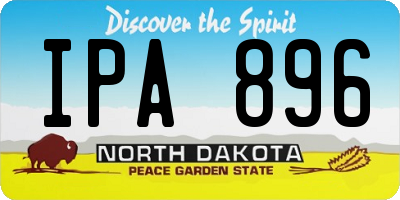 ND license plate IPA896
