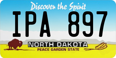 ND license plate IPA897