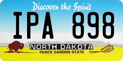 ND license plate IPA898