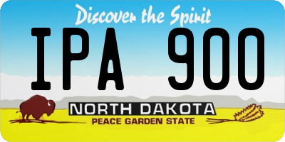 ND license plate IPA900