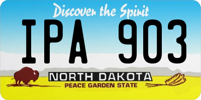 ND license plate IPA903