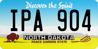 ND license plate IPA904