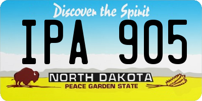 ND license plate IPA905