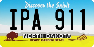 ND license plate IPA911