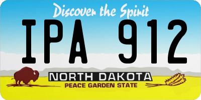 ND license plate IPA912