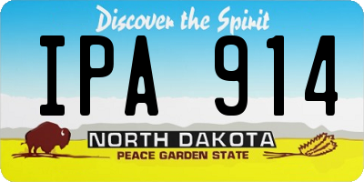 ND license plate IPA914