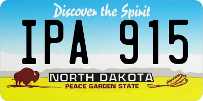 ND license plate IPA915