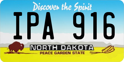 ND license plate IPA916