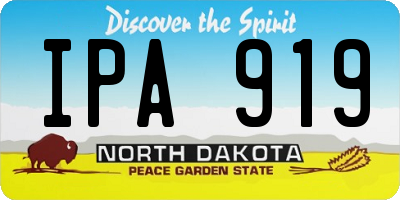 ND license plate IPA919