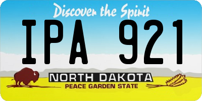 ND license plate IPA921
