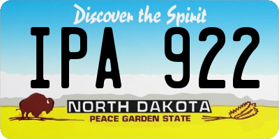 ND license plate IPA922