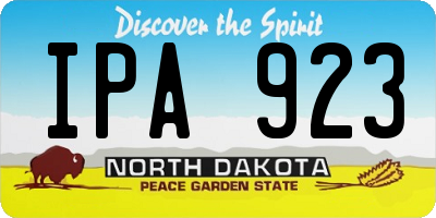 ND license plate IPA923