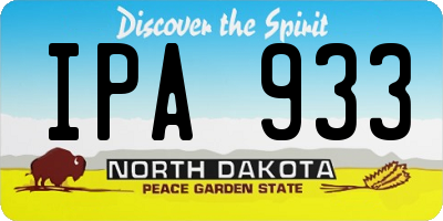 ND license plate IPA933