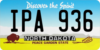 ND license plate IPA936