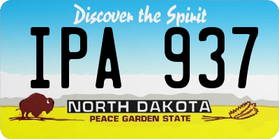 ND license plate IPA937