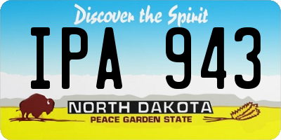 ND license plate IPA943