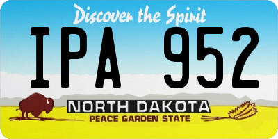 ND license plate IPA952
