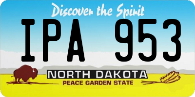 ND license plate IPA953