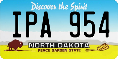 ND license plate IPA954