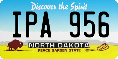 ND license plate IPA956