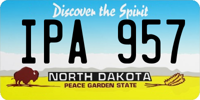 ND license plate IPA957