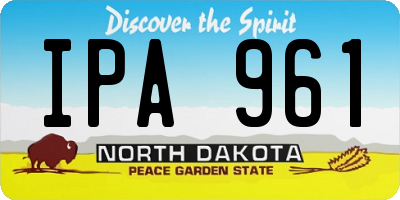 ND license plate IPA961