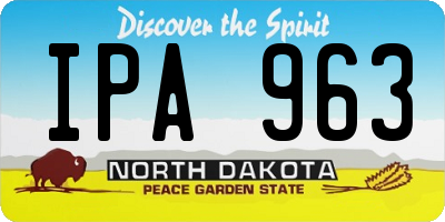 ND license plate IPA963