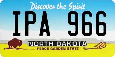 ND license plate IPA966